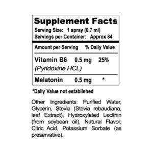 ReadiSorb Liposomal Melatonin Information Panel