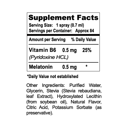 ReadiSorb Liposomal Melatonin Information Panel